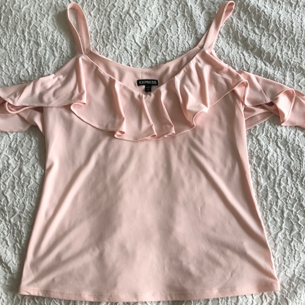 Off the shoulder, ruffled top